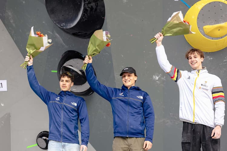 L/R: Samuel RICHARD of France, Leo FAVOT of France, Corentin LAPORTE of Belgium